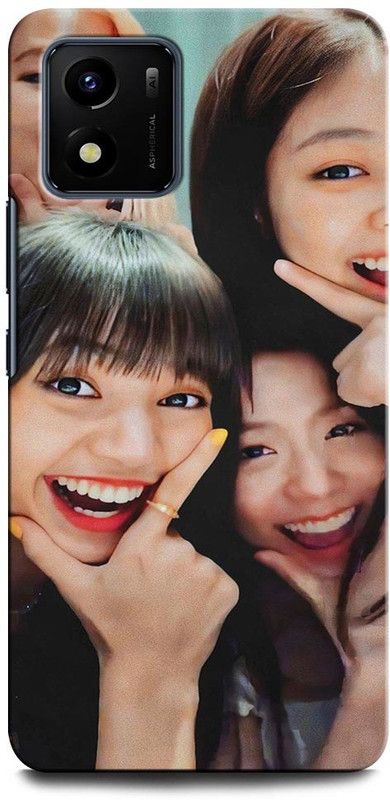 ORBIQE Back Cover for Vivo Y15s LISA, JENNIE, ROSE, JISOO, BLACK PINK GIRL  (Multicolor, Hard Case, Pack of: 1)