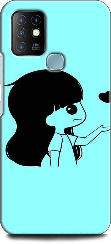 WallCraft Back Cover for Infinix Hot 10 GIRL, LOVE, HEART, ANIME, LOVELY GIRL, CARTOON, CUTE  (Multicolor, Dual Protection, Pack of: 1)
