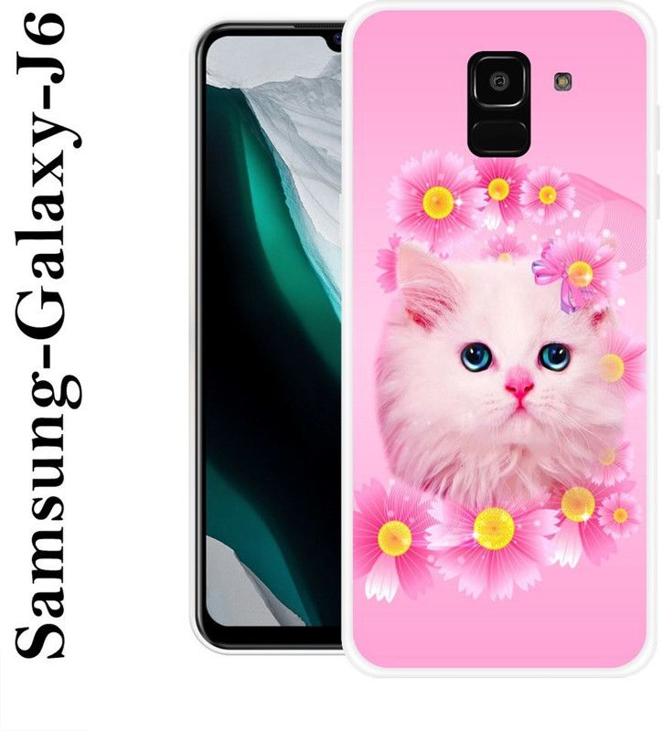 PALWALE BALAJI Back Cover for Samsung Galaxy J6  (Pink, White, Silicon)