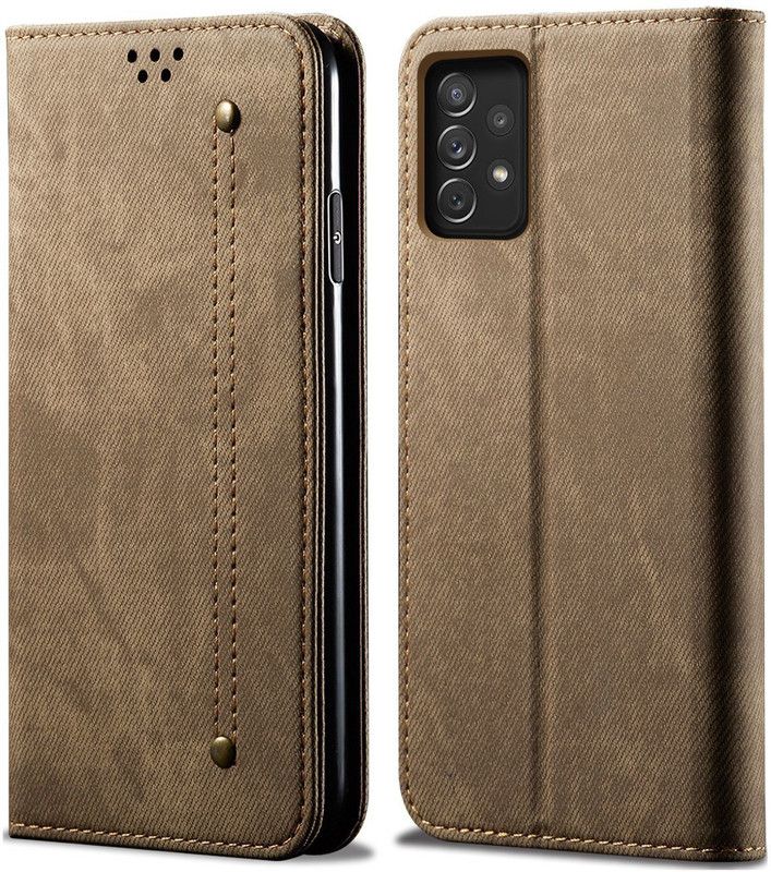 Bepak Flip Cover for Samsung Galaxy A33 5G  (Khaki, Magnetic Case, Pack of: 1)