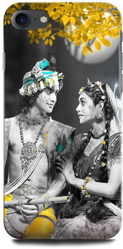 ORBIQE Back Cover for APPLE iPhone 7 MN912HN/A KRISHNA, LORD KRISHNA, VASUDEV, GOD, KRISHN KANHIYA, RADHA  (Multicolor, Hard Case, Pack of: 1)