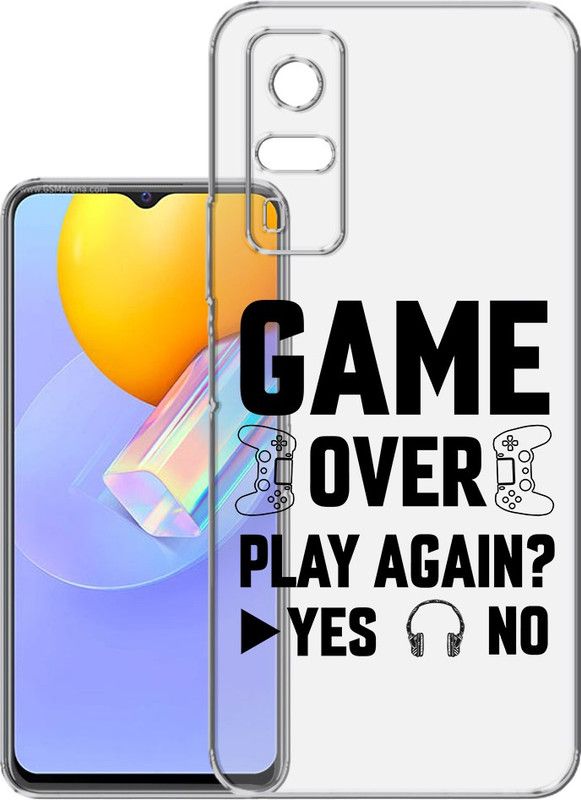 HANIRY Back Cover for Vivo Y51 2020 / V2030 back cover / GAME OVER TEXT / Designer / PNG_76  (Multicolor, Flexible, Silicon, Pack of: 1)