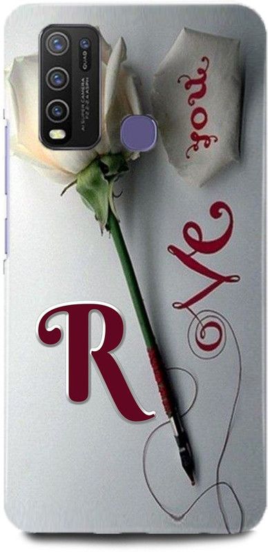 MP ARIES MOBILE COVER Back Cover for Vivo Y50/Vivo 1935,R Loves R Name,R Name, R Letter, Alphabet,R Love R NAME  (Multicolor, Hard Case, Pack of: 1)