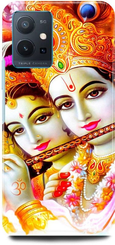 Dimora Back Cover for vivo T1 5G, RADHAKRISHNA KRISHNAKANHIYA KRISHANJI GOD  (Gold, Hard Case, Pack of: 1)