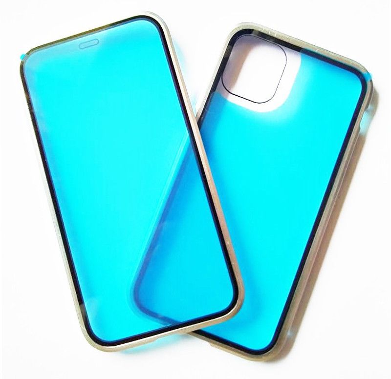 JESRA Front & Back Case for iPhone 11  (Silver, Magnetic Case)
