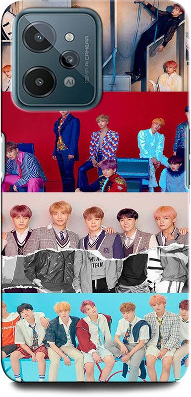ORBIQE Back Cover for Realme C31 BTS, V, JUNGBOOK, JIMIN, JIN, BTS ARMY, SINGER, BOY BAND  (Multicolor, Hard Case, Pack of: 1)