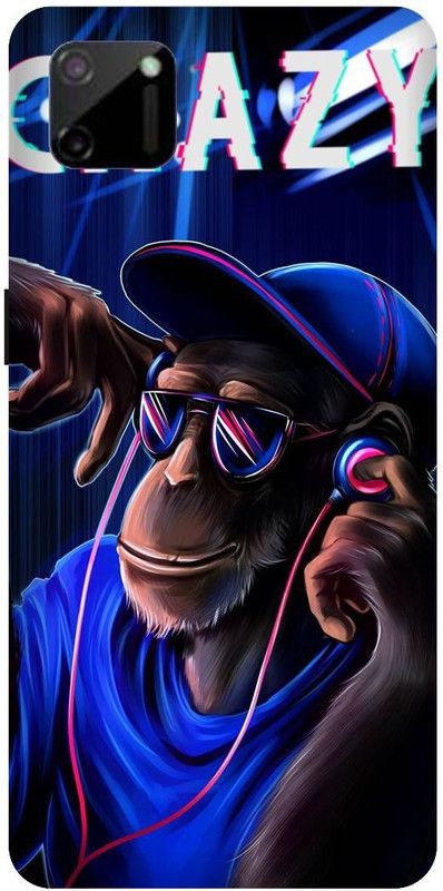 UMPRINT Back Cover for Realme C11 Monkey Chimapnji Printed Back Cover  (Multicolor, Hard Case, Pack of: 1)