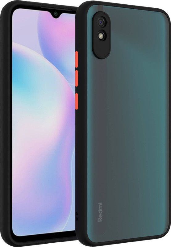 AOnes Back Cover for Redmi 9I Sport  (Black, Cases with Holder, Pack of: 1)