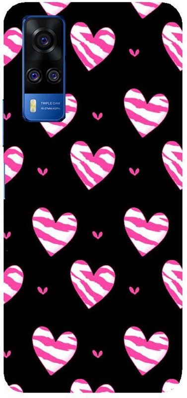 HELLO CASE Back Cover for Vivo Y51 2020,VIVO Y51, Vivo Y51A,vivo Y31, vivo Y53s,Vivo Y51 2020,  (Black, Pink)