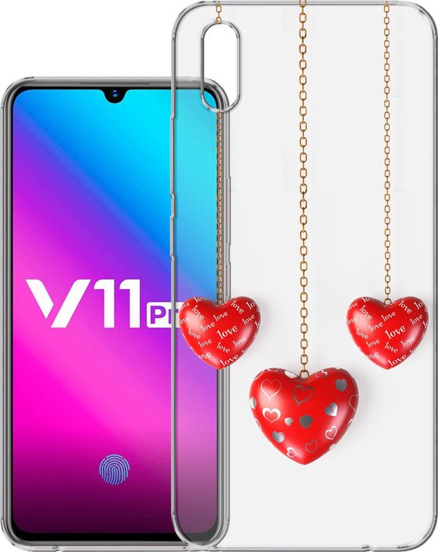 HANIRY Back Cover for Vivo V11 Pro / 1804 back cover / THREE HEART / Designer / PNG_60  (Multicolor, Flexible, Silicon, Pack of: 1)