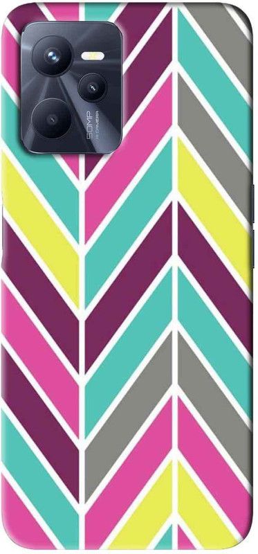 NDCOM Back Cover for Realme C35 Stripes Printed  (Multicolor, Hard Case, Pack of: 1)