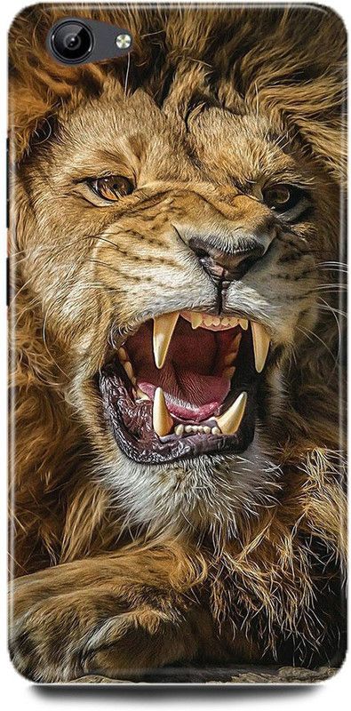 FUGGA Back Cover for vivo Y55S, 1606, LION, THE, KING, OF, JUNGLE, ANGRY, FACE, LION  (Brown, Hard Case, Pack of: 1)