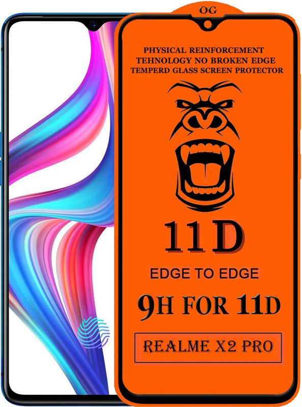Xester Edge To Edge Tempered Glass for Realme X2 Pro  (Pack of 1)