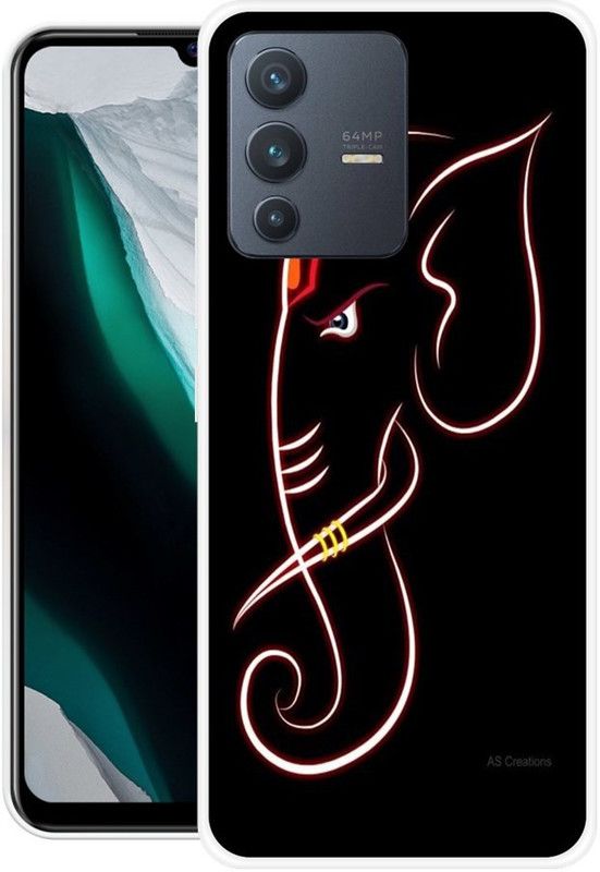 Pocketff Back Cover for VIVO V23 5G  (Black, White, Flexible, Silicon)