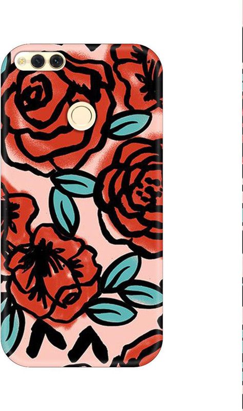 Smutty Back Cover for Honor 7X - Flower Print  (Multicolor, Hard Case, Pack of: 1)