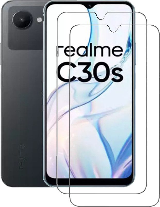 NKCASE Tempered Glass Guard for Realme C30s  (Pack of 2)