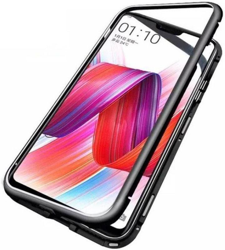 Mystry Box Back Cover for Magnetic cover with Back Glass for Xiaomi Redmi Note 6 Pro  (Black, Shock Proof, Pack of: 1)