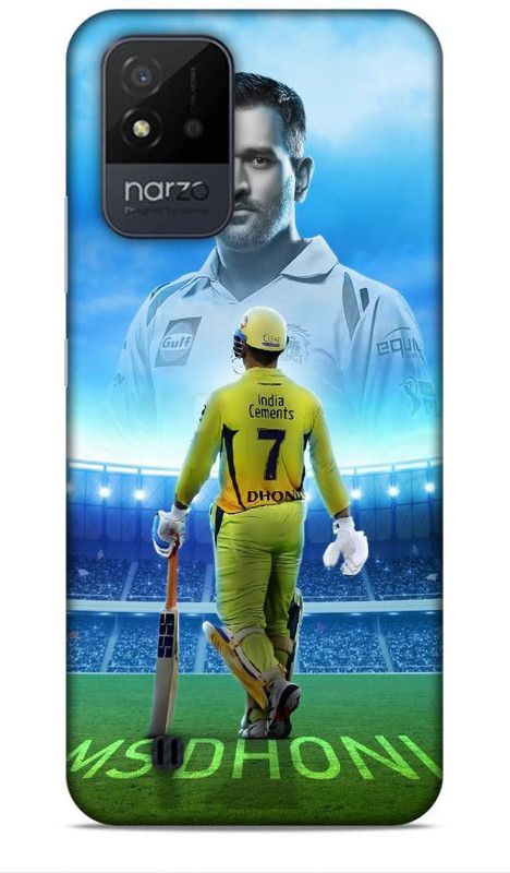 zingcart Back Cover for REALME NARZO 50i, M S Dhoni Stadium Edition Printed Back Cover Case  (Multicolor, Hard Case, Pack of: 1)