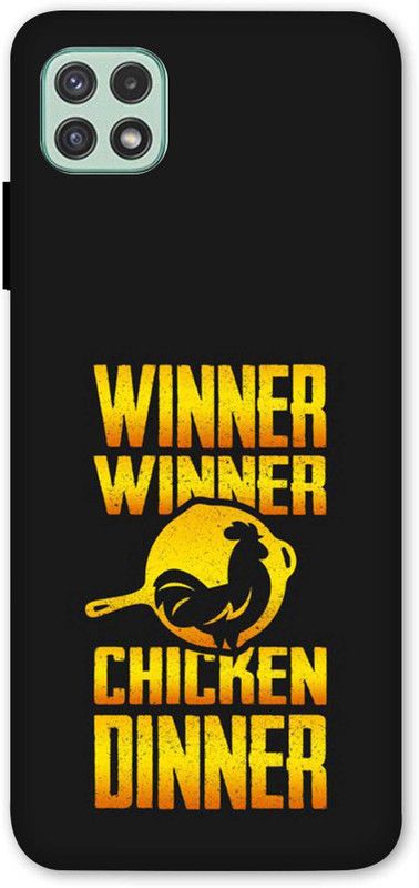 NDCOM Back Cover for Samsung Galaxy A22 5G Winner Winner Chicken Printed  (Multicolor, Hard Case, Pack of: 1)
