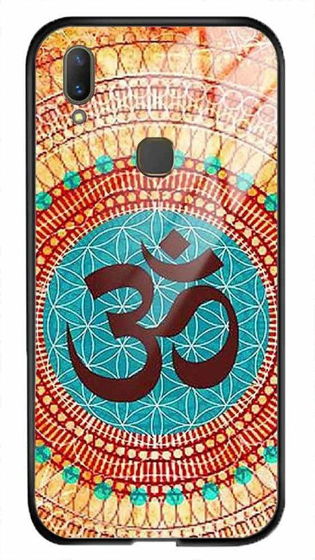 NDCOM Back Cover for Vivo V9 Pro Om Mantra Chanting Printed Glass Case  (Multicolor, Grip Case, Pack of: 1)