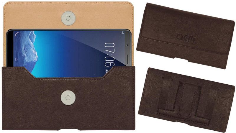 ACM Pouch for Vivo X20 Plus  (Brown, Holster, Pack of: 1)