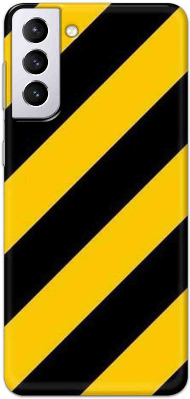 NDCOM Back Cover for Samsung Galaxy S21 Plus 5G Yellow Black Stripe Printed  (Multicolor, Hard Case)