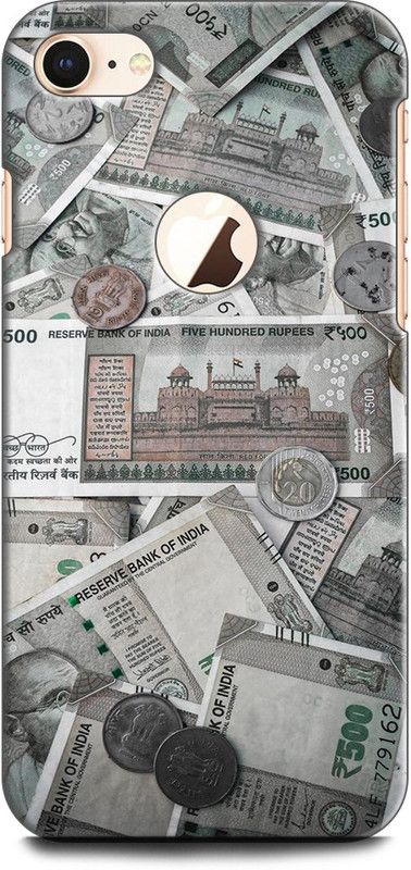 KEYCENT Back Cover for APPLE iPhone 8 MONEY, RUPEE, CASH, TEXTURE, ART  (Multicolor, Shock Proof, Pack of: 1)