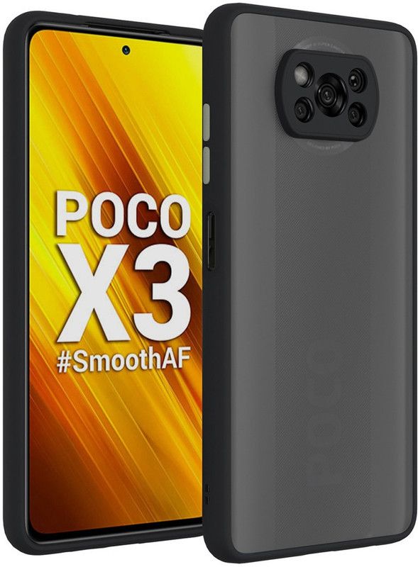 Flipkart SmartBuy Back Cover for Poco X3  (Black, Grip Case, Pack of: 1)