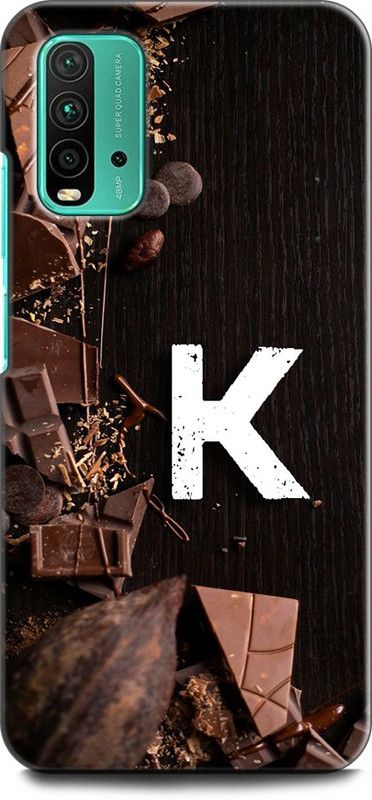 KEYCENT Back Cover for REDMI 9 Power K, K LETTER, K NAME, CHOCOLATE , BROWN, ALPHABET  (Multicolor)