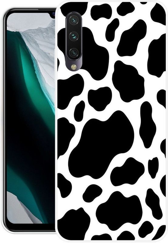 Krtagy Back Cover for Mi A3  (Black, White, Dual Protection, Silicon, Pack of: 1)
