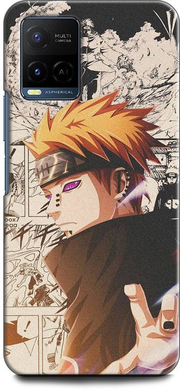 KEYCENT Back Cover for Vivo Y21A, V211 PAIN, GOKU, DRAGON BALLZ, ANIME, VEGETA, NARUTO  (Multicolor, Shock Proof, Pack of: 1)