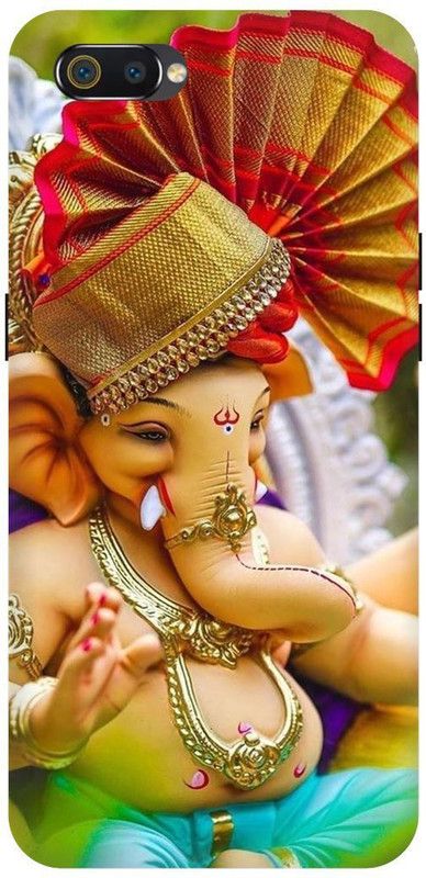 THE NARAYANA COLLECTIONS Back Cover for REALME C2-RMX1941-BAPPA,GANESH,JI,BHAGWAN,GANPATI  (Multicolor, Hard Case, Pack of: 1)