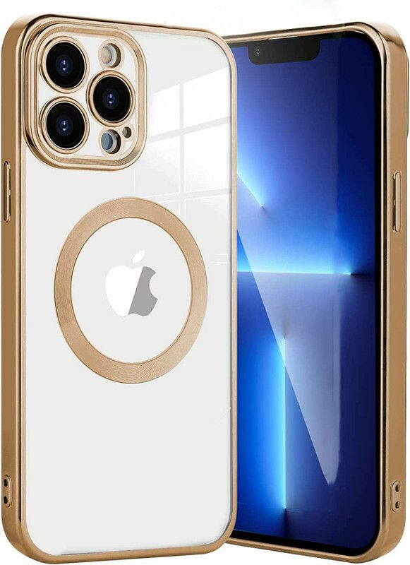 GROOZ Back Cover for Apple iPhone 14 Pro Max  (Gold, Ring Case, Pack of: 1)