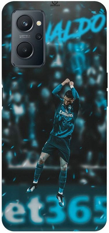 COVERJET Back Cover for OPPO K10- CPH2373-CRISTIANO- RONALDO- FOOTBALL- PLAYER  (Yellow, Hard Case, Pack of: 1)