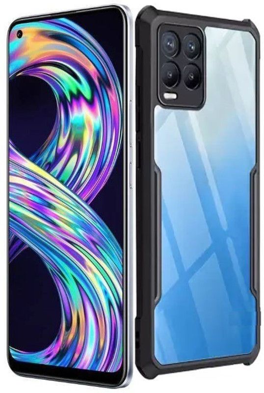 S-Softline Back Cover for Realme 8 : :Gloss Finish Boom TPU  (Transparent)