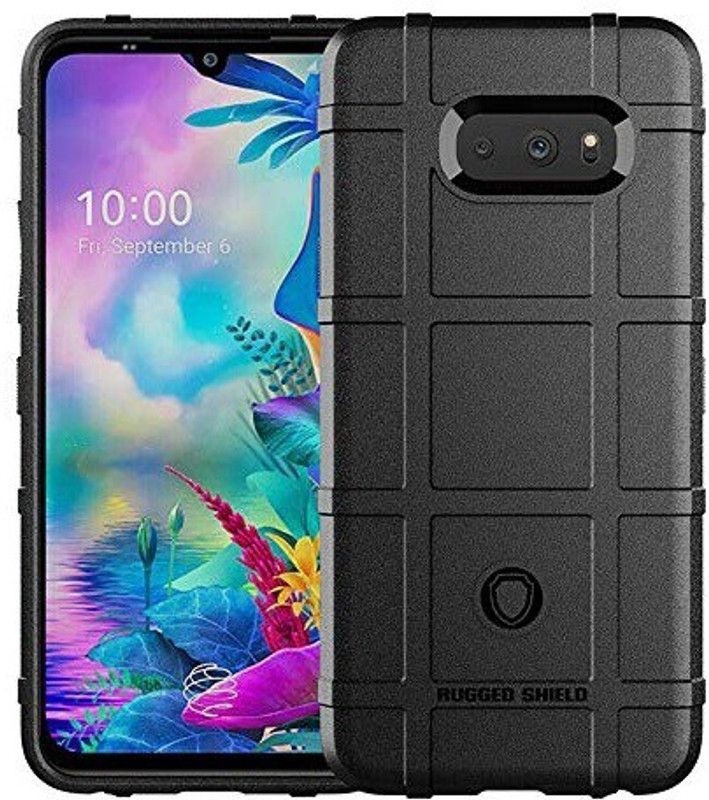 Elica Back Cover for LG G8X ThinQ  (Black, Rugged Armor, Pack of: 1)