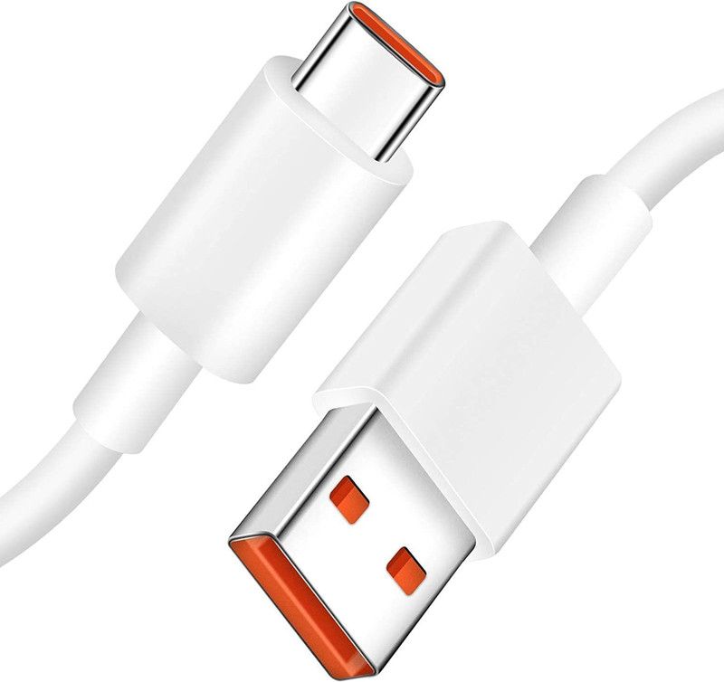 Lalmani Enterprises USB Type C Cable 1.1 m 6A 33W 55W 67W 120W Turbo and Hyper Superfast Cable Quick Charging  (Compatible with Type C USB Cable for Mi 9 10 11 Pro 9Se CC9 Pro, White, One Cable)