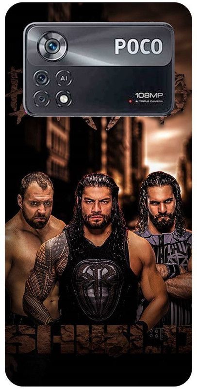 play fast Back Cover for POCO X4 Pro 5G, ROMAN, REIGNS, WRESTLER, WWE, SHIELD  (Brown, Hard Case, Pack of: 1)