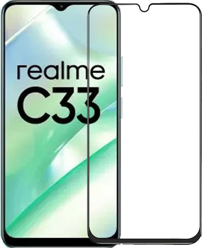 NSTAR Edge To Edge Tempered Glass for Realme C33  (Pack of 1)