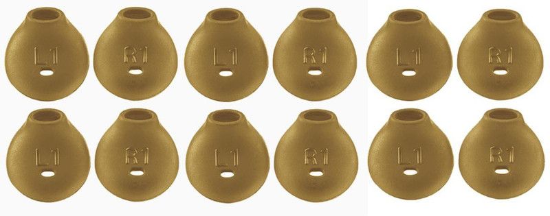 Hoppokart golden In The Ear Earbuds 12pcs 6pair Earcover In The Ear Headphone Cushion  (Pack of 12, Golden)