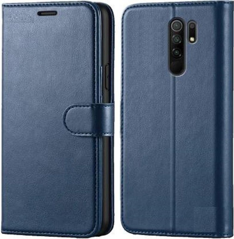 Urban Tech Flip Cover for Xiaomi Redmi 9 PrimeFlip Case | Magnetic Closure | Shock Proof Wallet Flip Cover  (Blue, Magnetic Case, Pack of: 1)