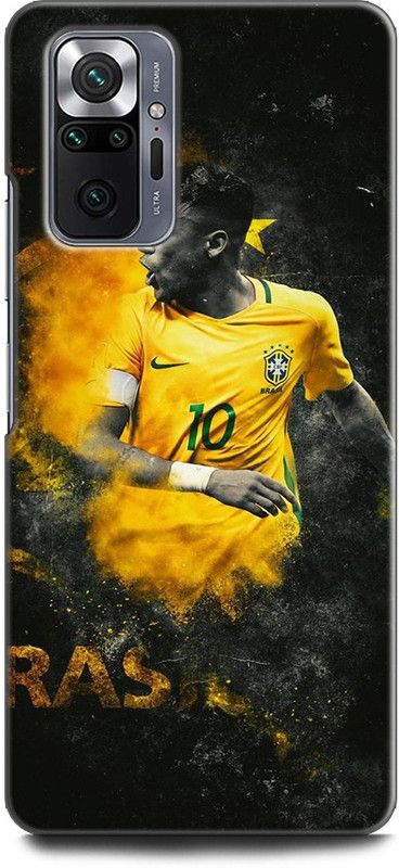 INDICRAFT Back Cover for REDMI Note 10 Pro Max  (Black, Yellow, Dual Protection, Pack of: 1)