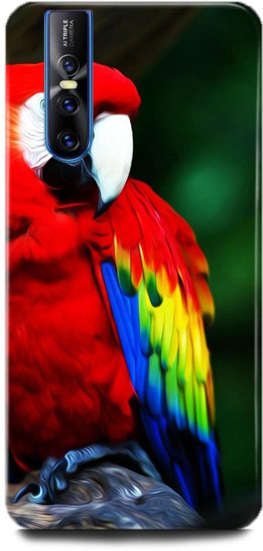 INDICRAFT Back Cover for Vivo V15 Pro, Vivo 1818, Parrot, Printed  (Multicolor, Shock Proof, Pack of: 1)