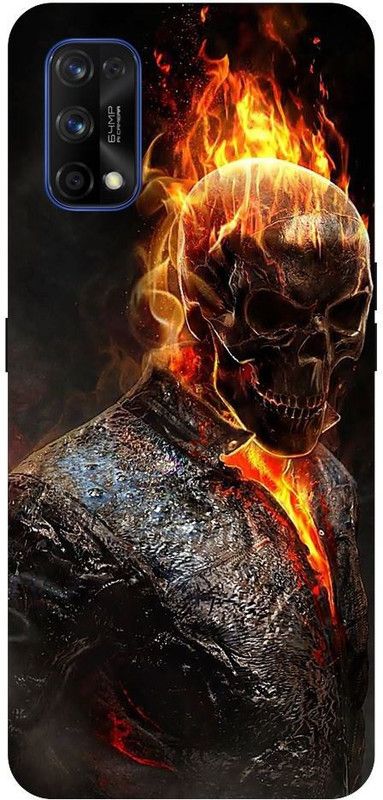 URCHIN Back Cover for Narzo 20Pro Ghost rider, Blue Flame, Fire, Skull  (Multicolor, Shock Proof, Pack of: 1)