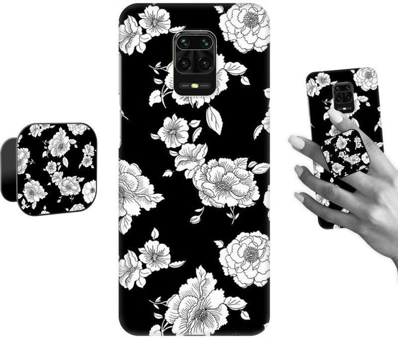 COBIERTAS Back Cover for Mi Redmi Note 9 Pro  (Black, White, Cases with Holder, Pack of: 2)
