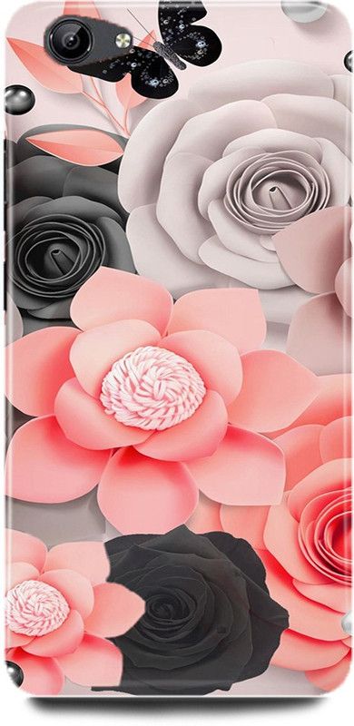 DIKRO Back Cover for vivo Y69, 1714, ROSE, ROSES, PINK, WHITE, FLOWER  (Multicolor, Hard Case, Pack of: 1)