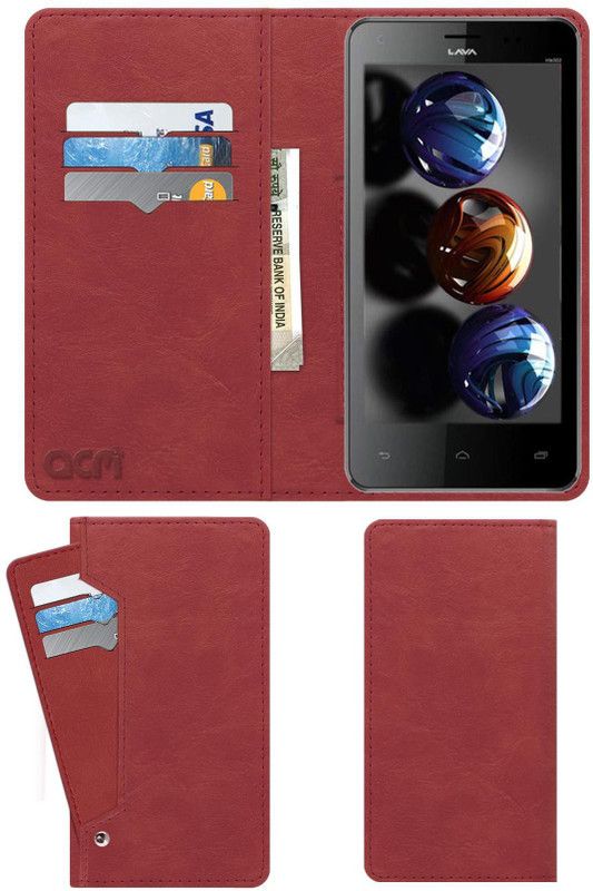 ACM Flip Cover for Lava Iris 502  (Pink, Cases with Holder, Pack of: 1)