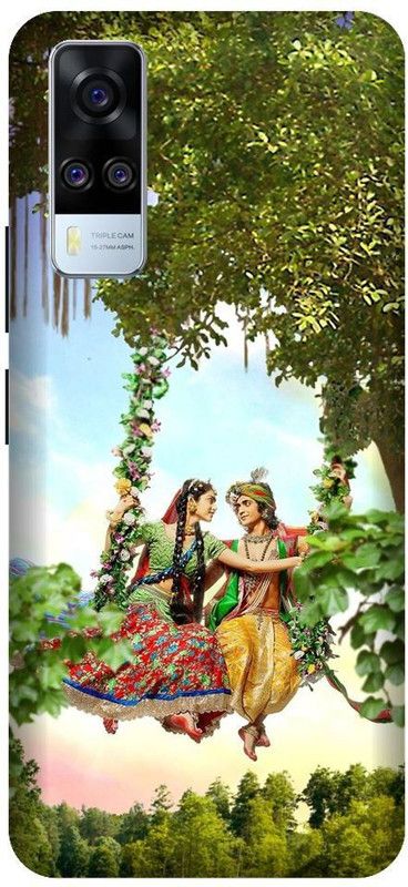 URCHIN Back Cover for Vivo Y31 Krishna, Radha Krishna, Lord Krishna, Krishan ji, god  (Multicolor, Shock Proof, Pack of: 1)
