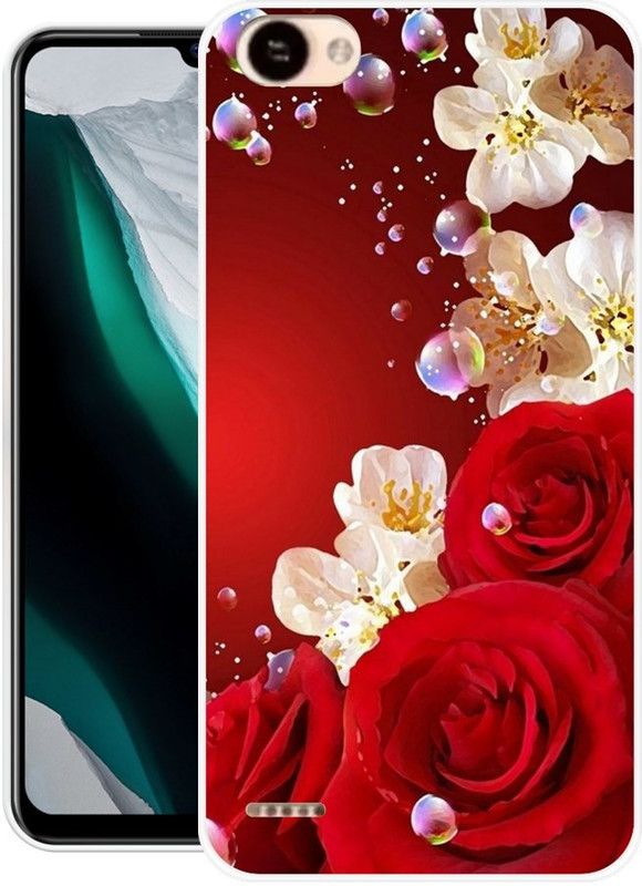 BAILAN Back Cover for Itel A44 Air  (Red, White, Silicon)
