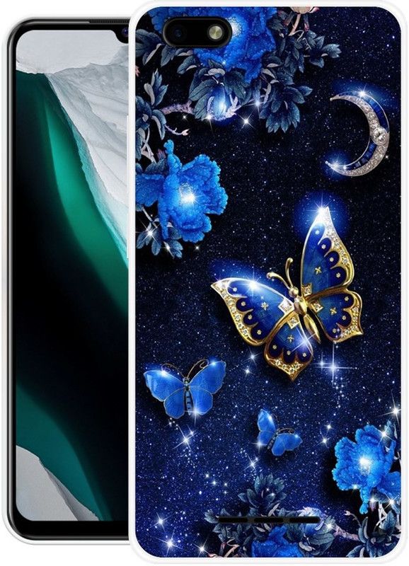 BAILAN Back Cover for Lava Z60S  (Blue, Silicon)
